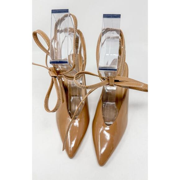 ASOS Design Women's Pointed Gladiator D'Orsay Stiletto Heels Tan Size US 6 - Picture 4 of 11